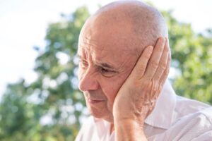 man in need of hearing aids for tinnitus in Northern Virginia