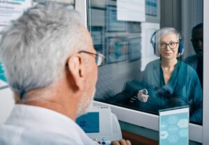 Speech audiometry hearing test in Fairfax County