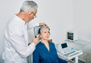 audiologist performing a tympanometry in Fairfax County